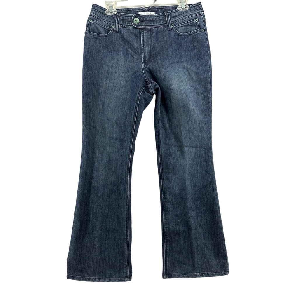 Chico 1.5 Short Bootcut Jeans‎ Dark Wash Embellished Pockets Denim Pants